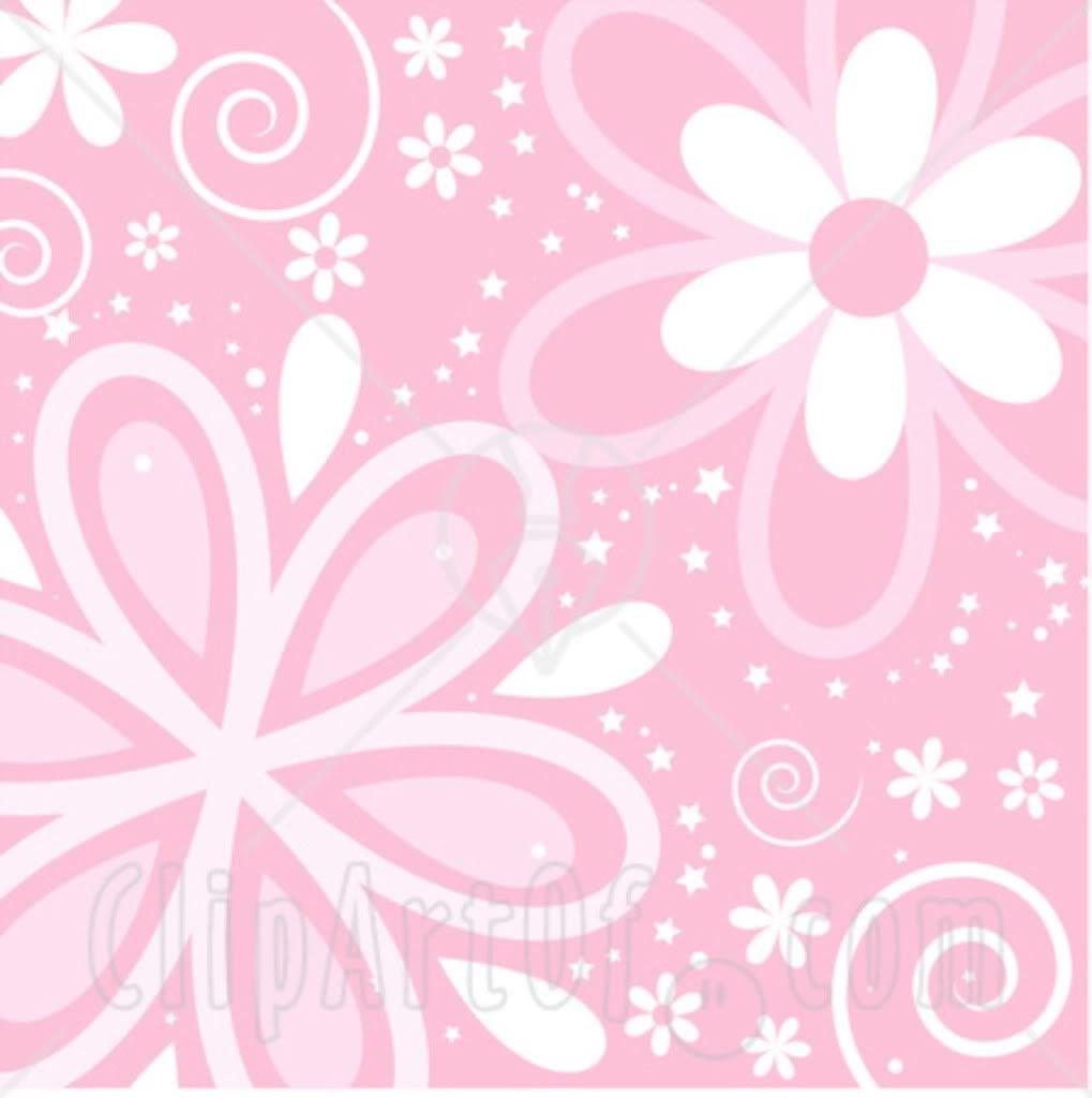 Clipart Illustration Of A Pink Background With Swirls Stars