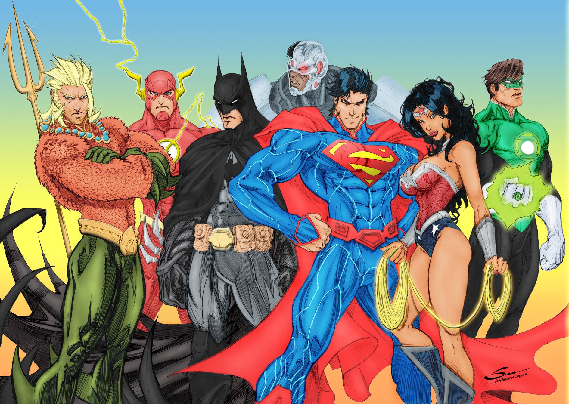 The heroes of Justice League wallpaper. Cartoons HD Wallpaper