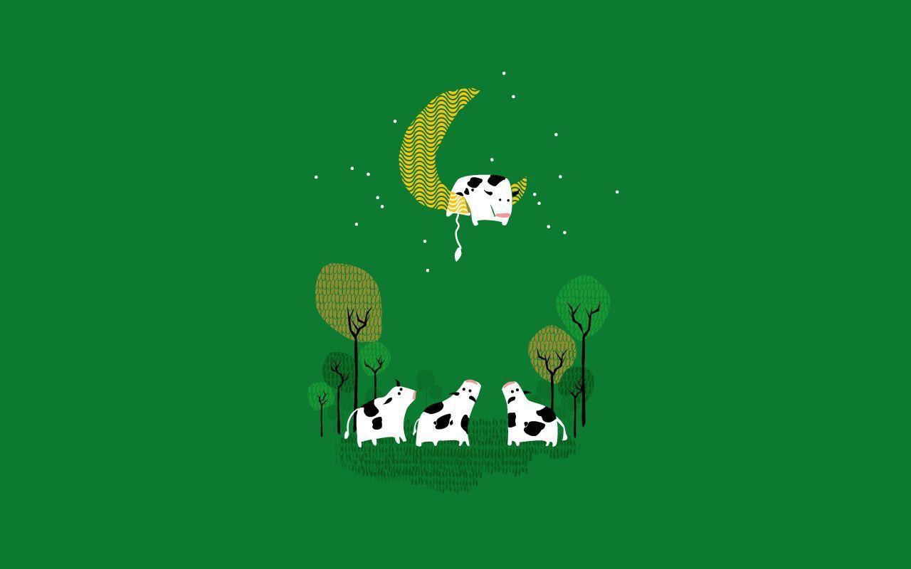 Wallpaper For > Cute Cow Wallpaper