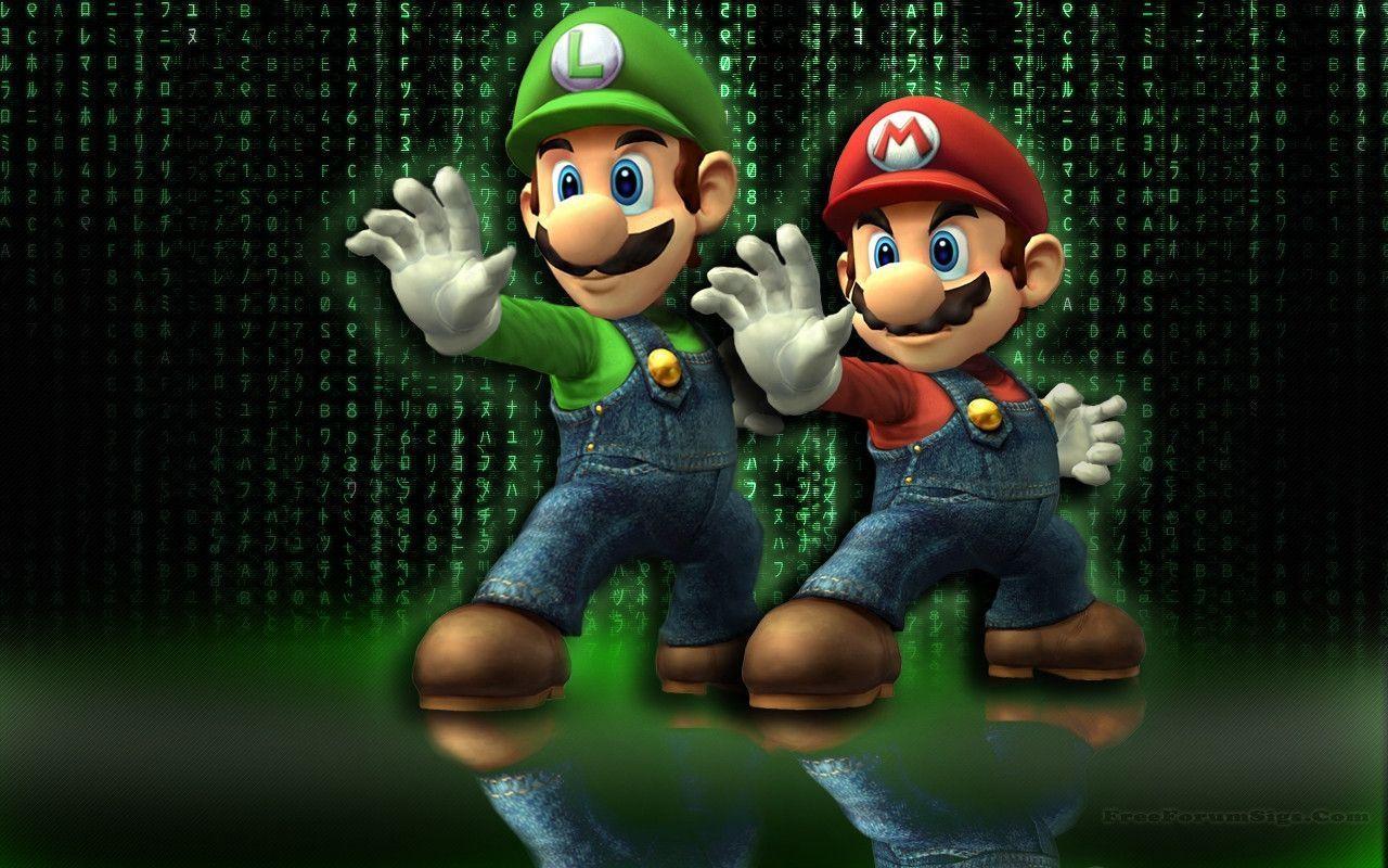 Mario and Luigi Matrix, Desktop and mobile wallpaper