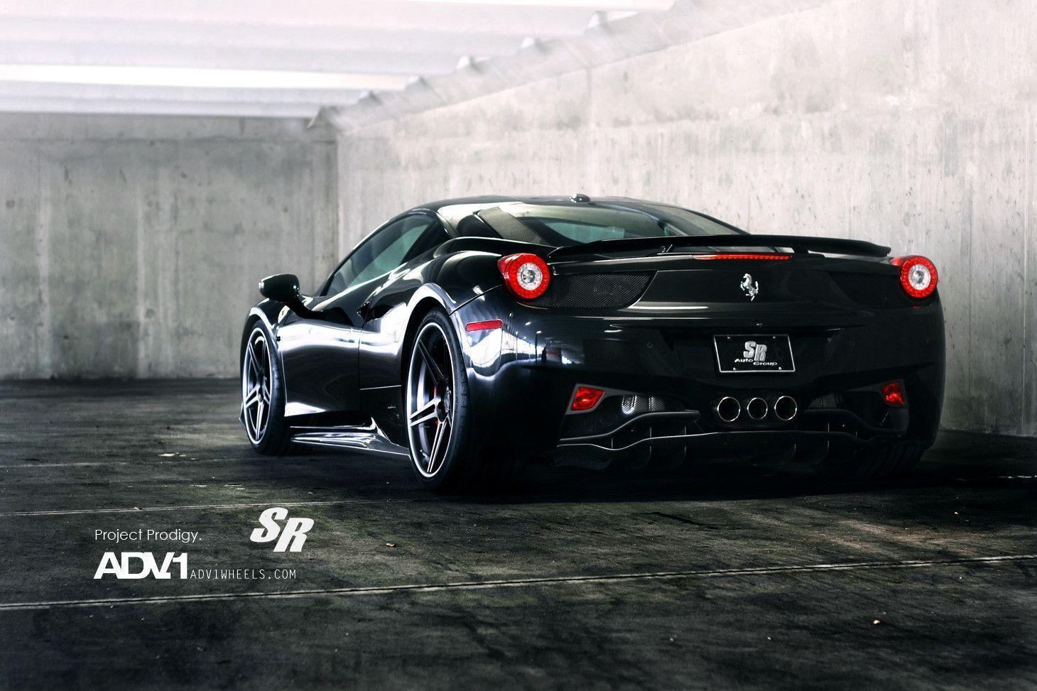 Ferrari 458 Italia Black Photo Wallpaper HD