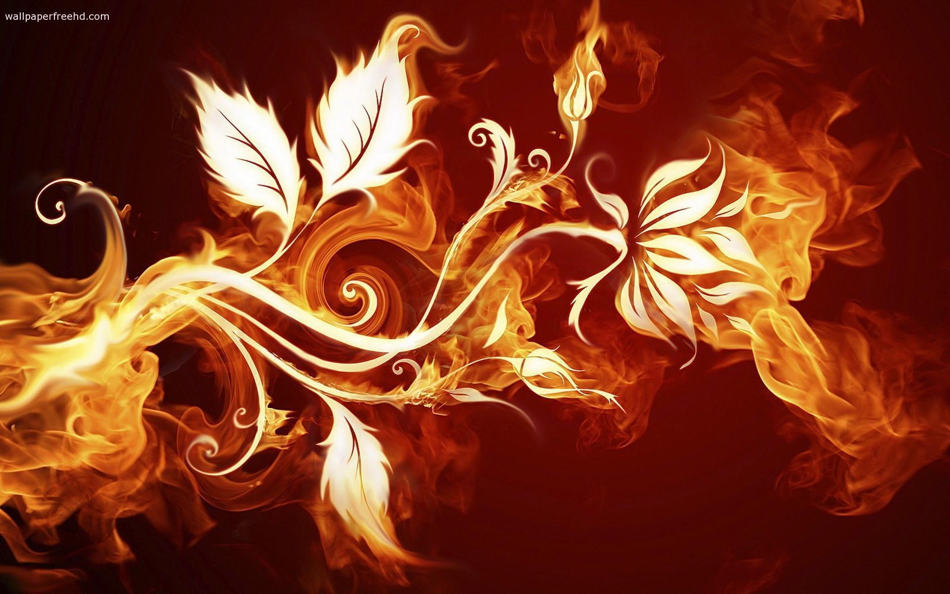 Fire Flower The Of Artistic Creativity Design Wallpaper