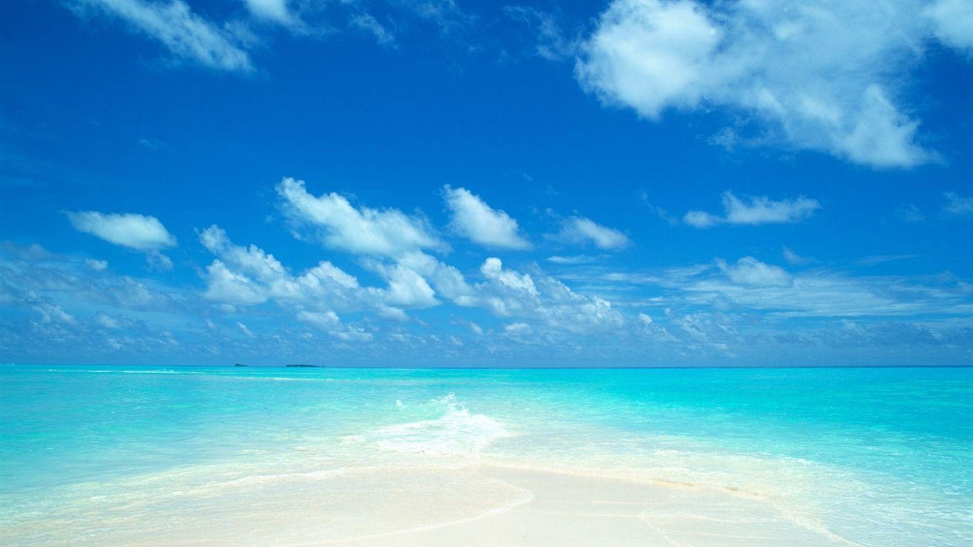 Fresh Beach Background Sky 1366x768 Wallpaper HD Download