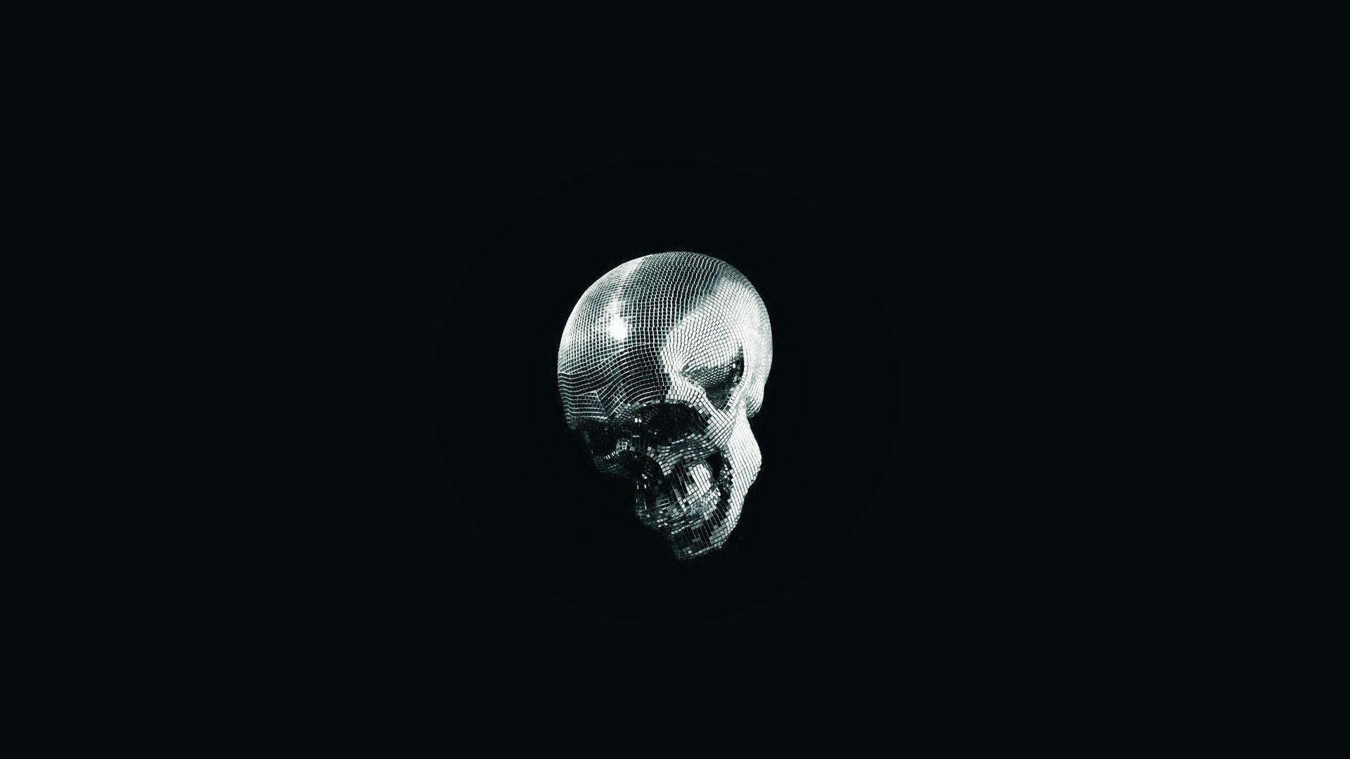 Skull Black Desktop Background. Widescreen Wallpaper. High