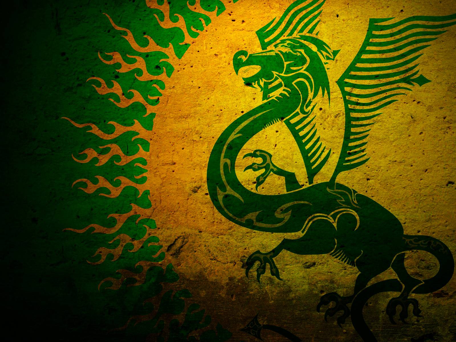 Green Dragon Wallpaper HD