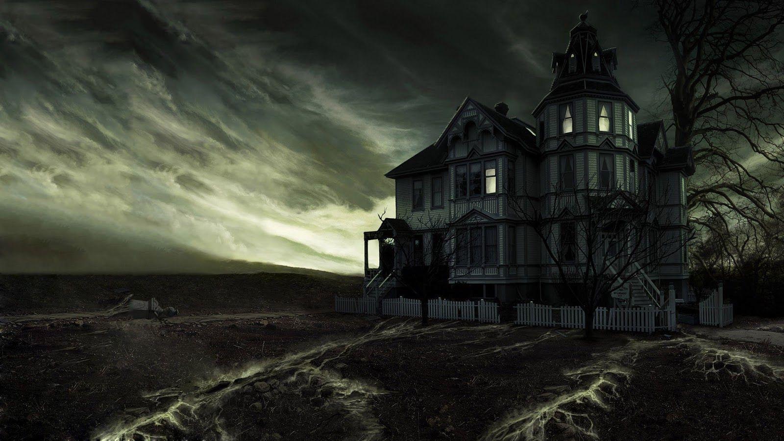 Scary House Background 18949 1600x900 px HDWallSource