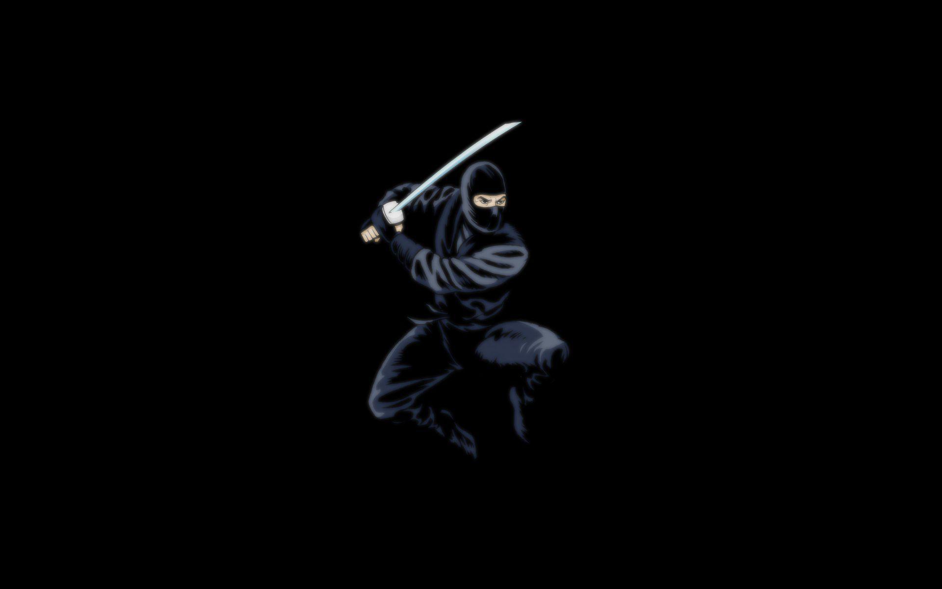Wallpaper ninja, ninja, black, sword, dark background wallpaper