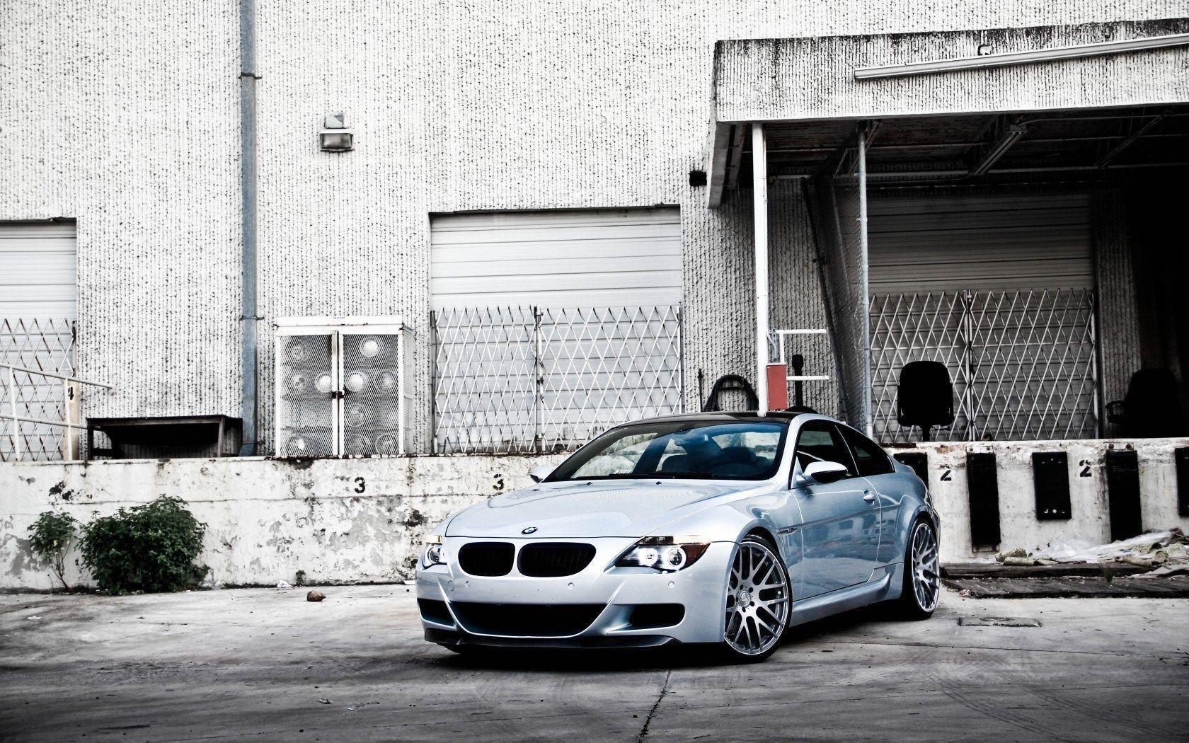 BMW M6 Silver Warehouse Photo HD Wallpaper