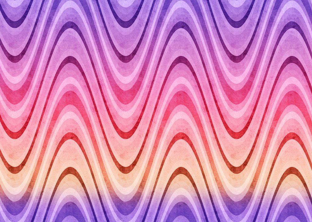 Retro waves purple pink yellow Free PPT Background