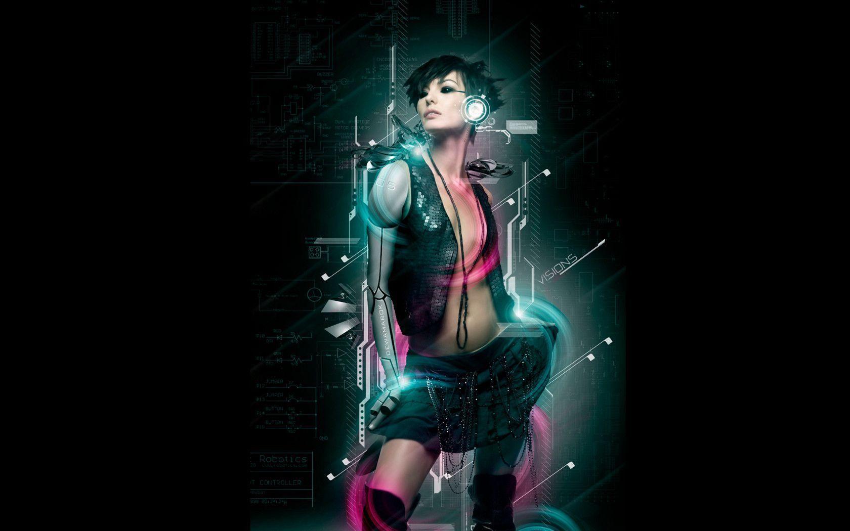 Cyberpunk Girl Wallpaper 1680x1050