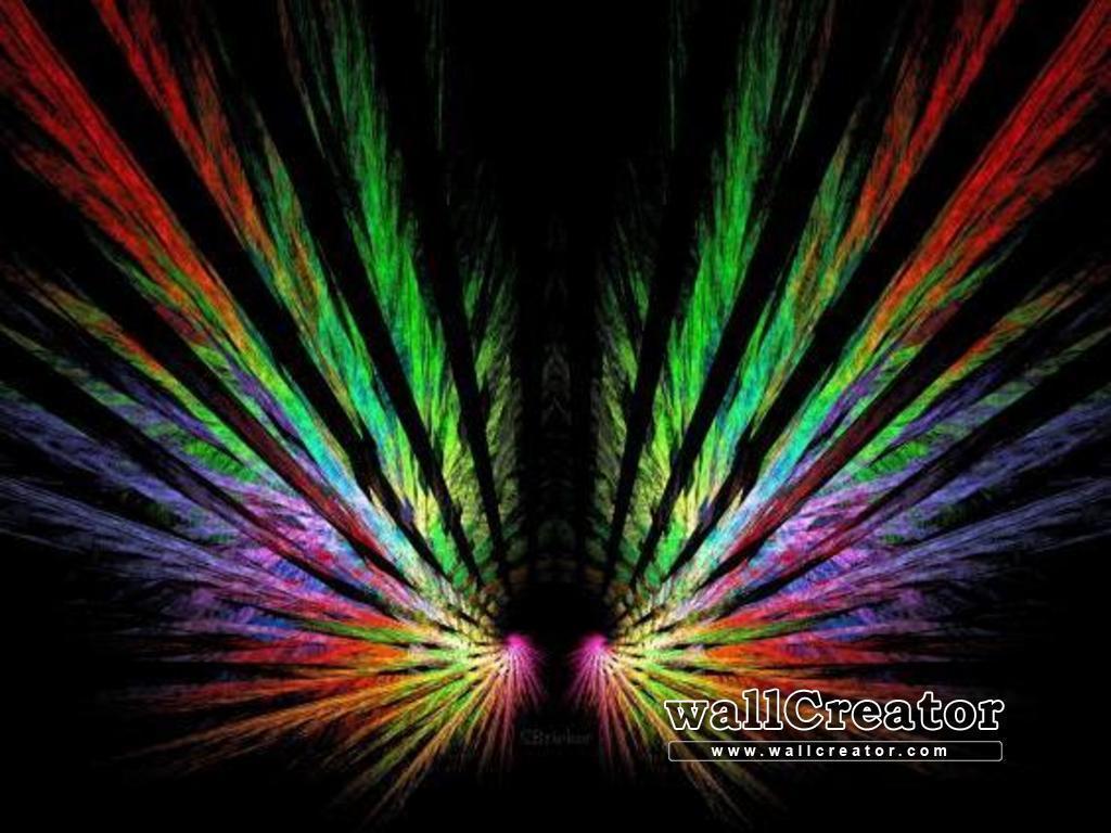 colorful angel wings / 768 Wallpaper