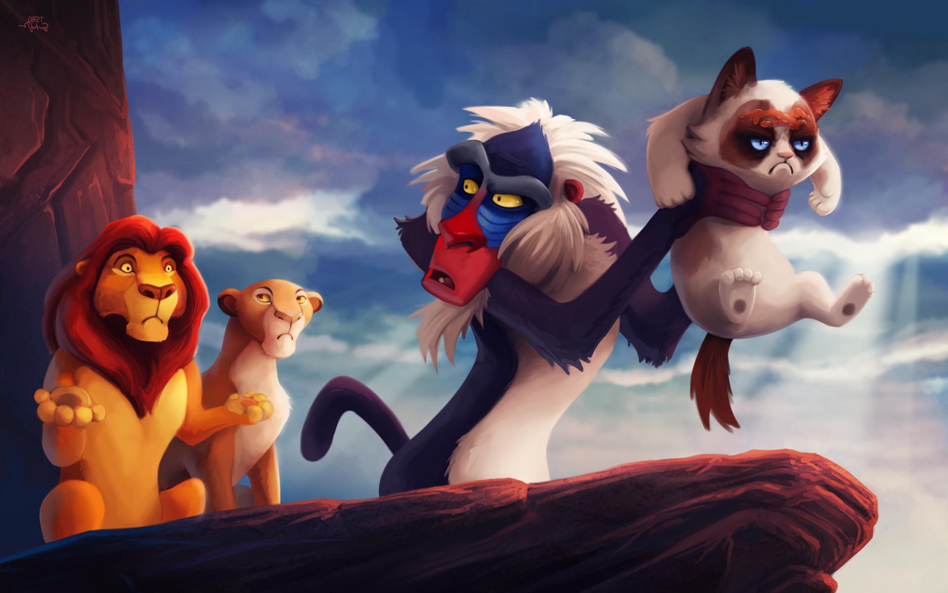 Grumpy Cat King crossover Wallpaper #