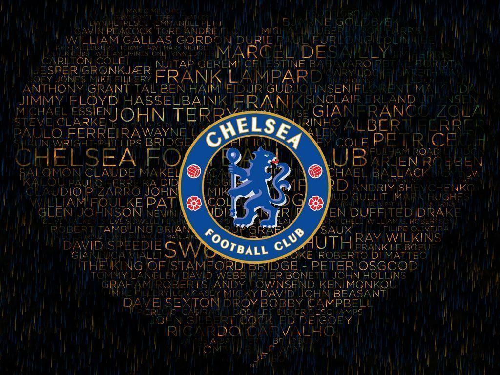 Chelsea FC Logo Black Background. Wallpaper HD. Wallpaper High