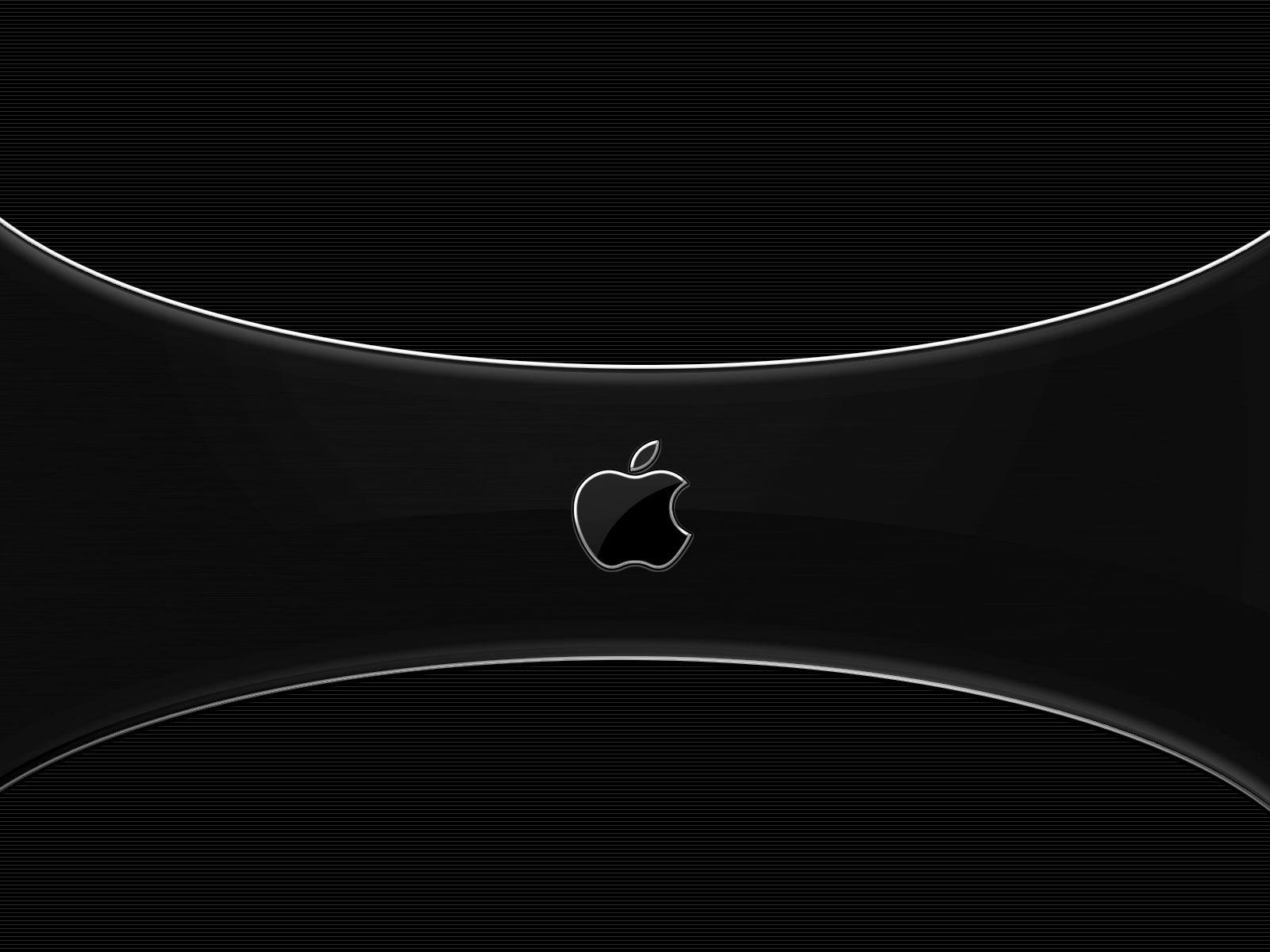 Apple plain black background desktop HD Wallpaper. High Quality