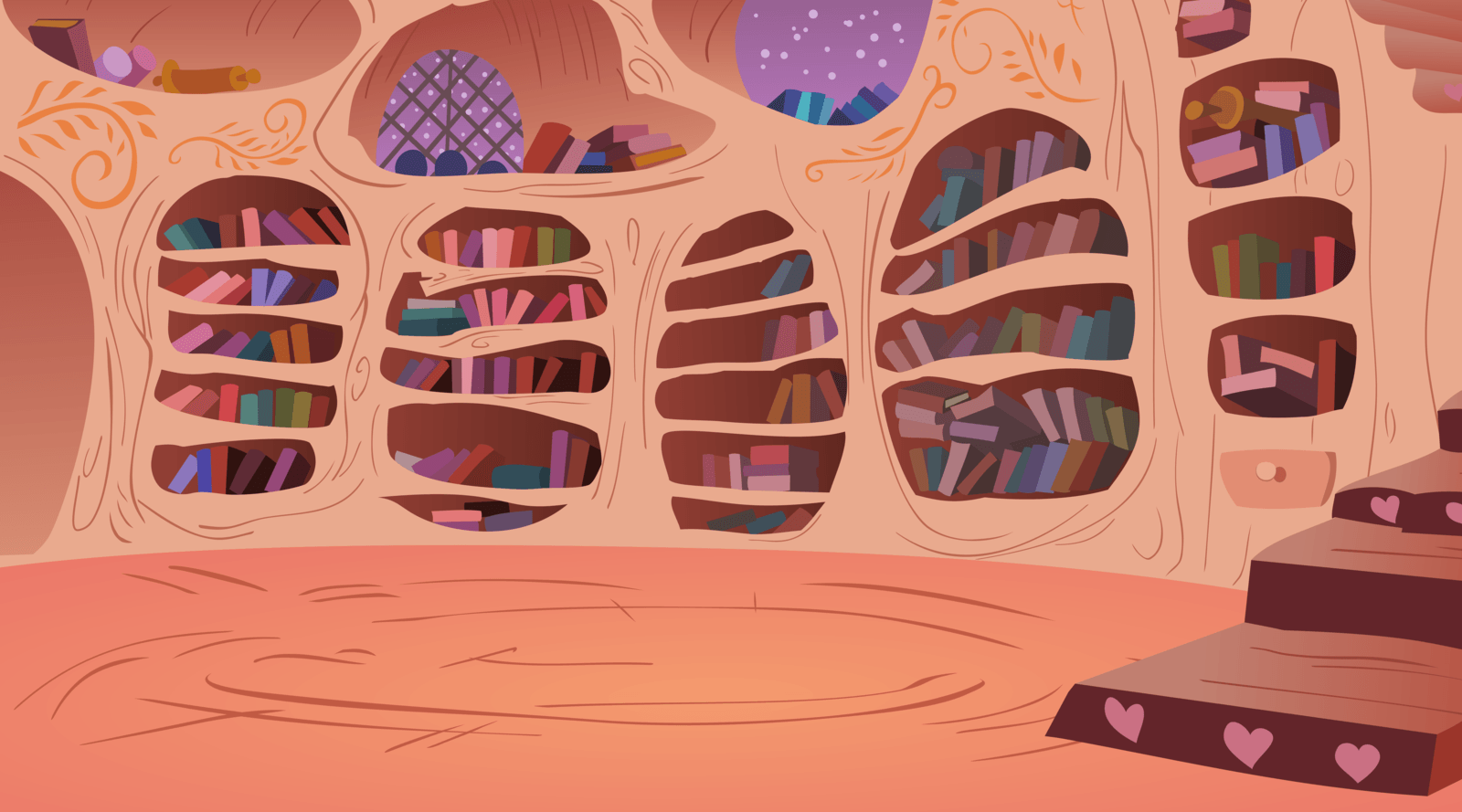 image For > Ponyville Library Background