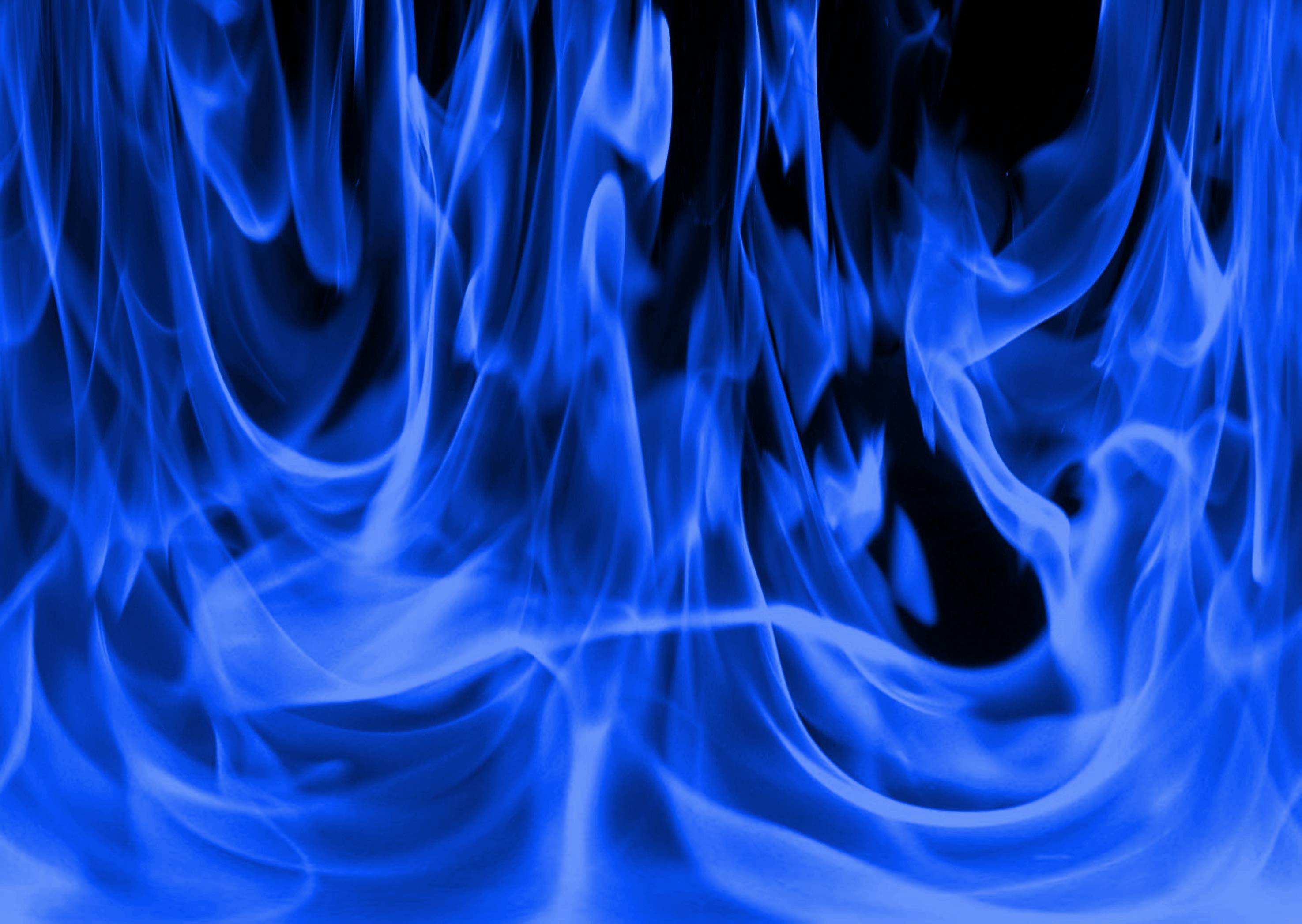 Blue And Red Fire Flames