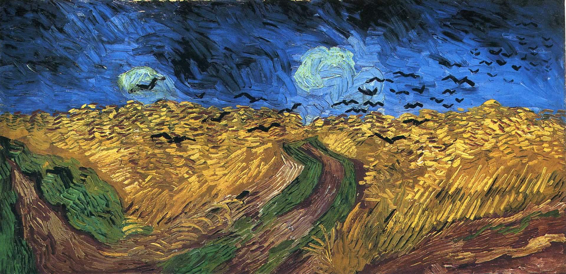 Wheatfield With Crows Van Gogh Paintings Wallpaper Image