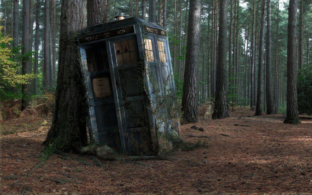 forest tardis doctor who 1920x1080 wallpaper Art H