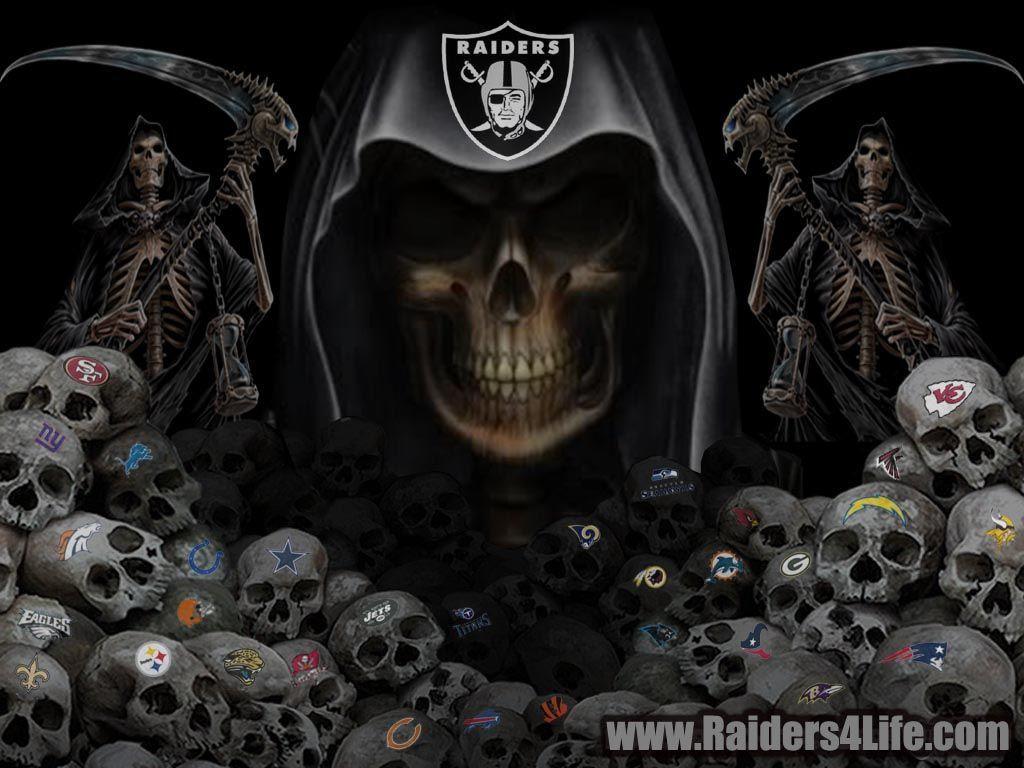 image For > Oakland Raiders Skull Wallpaper