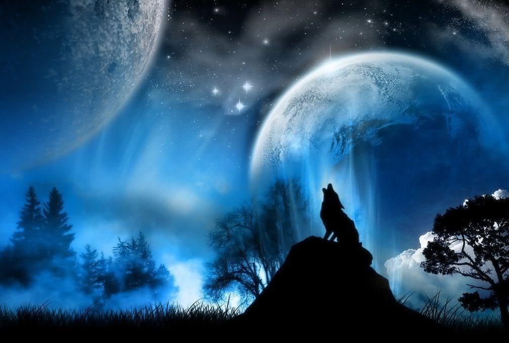 Wolf Howling At The Red Moon Wallpaper. coolstyle wallpaper