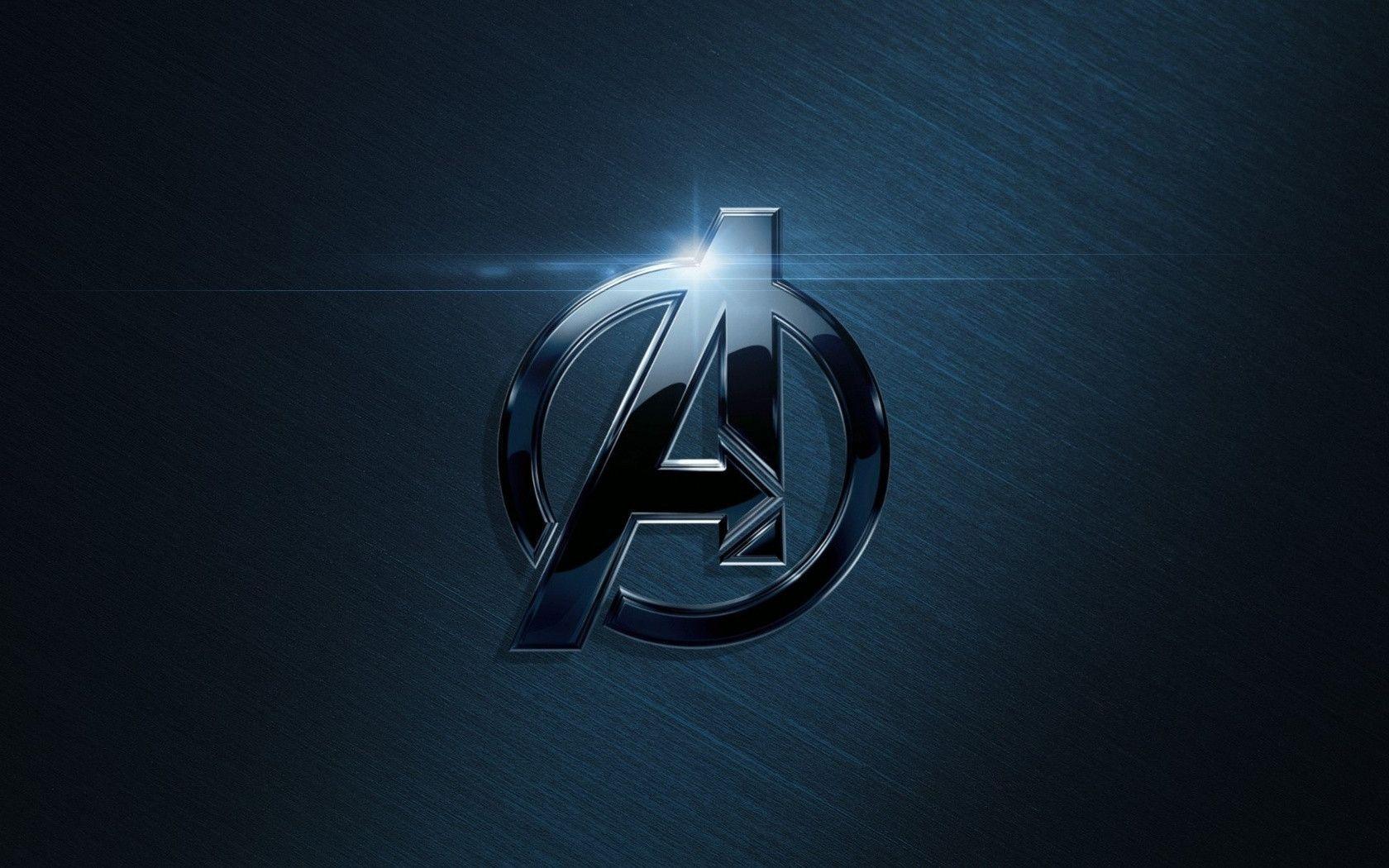 Download wallpaper The Avengers, logo free desktop wallpaper