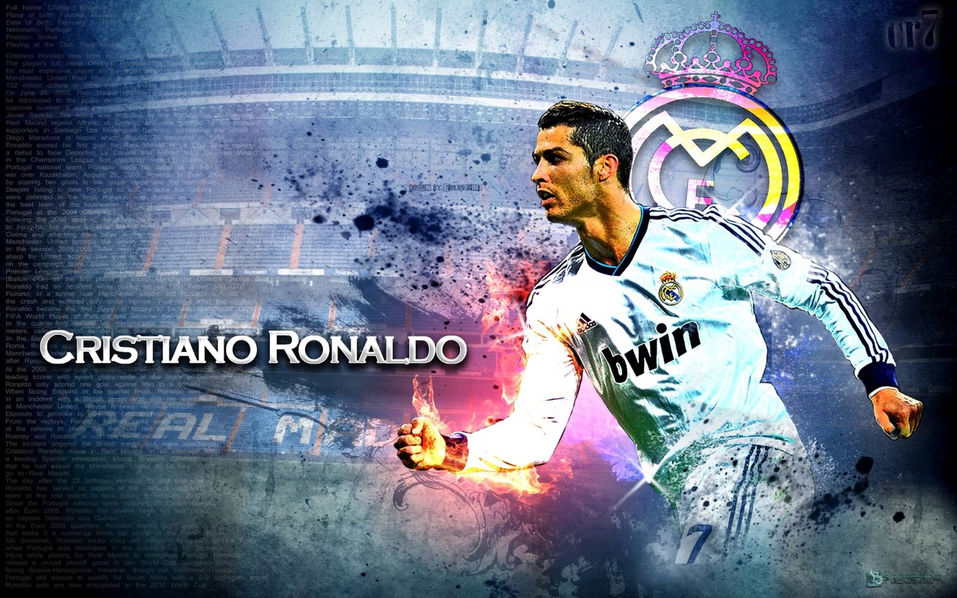 Cristiano Ronaldo HD White Jersey Wallpaper. Foolhardi