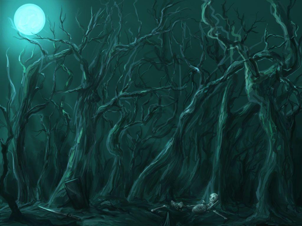 Dark forest background 3