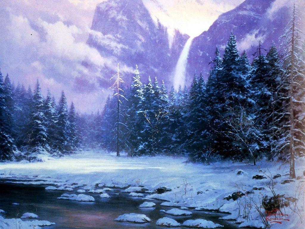 Thomas Kinkade Winter Wallpapers - Wallpaper Cave