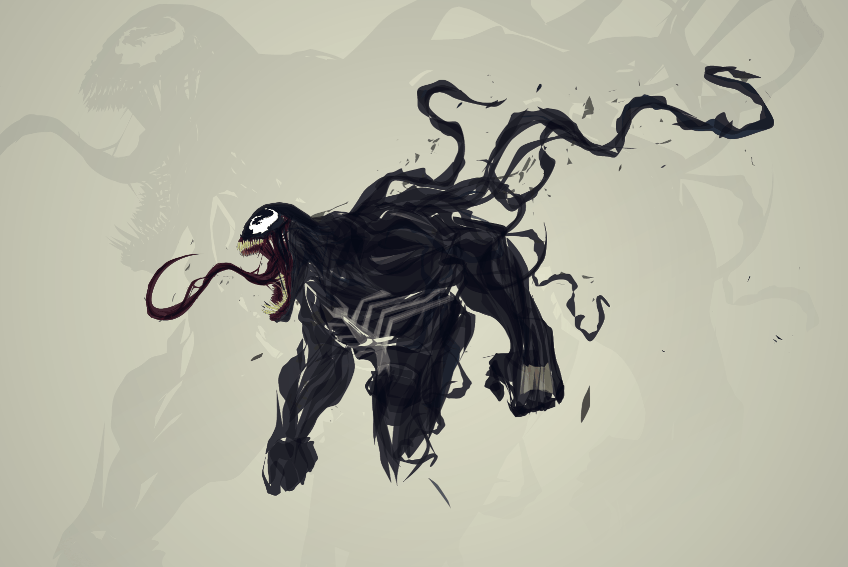 The symbiotic beast known as Venom gets vectorized. Rampaged