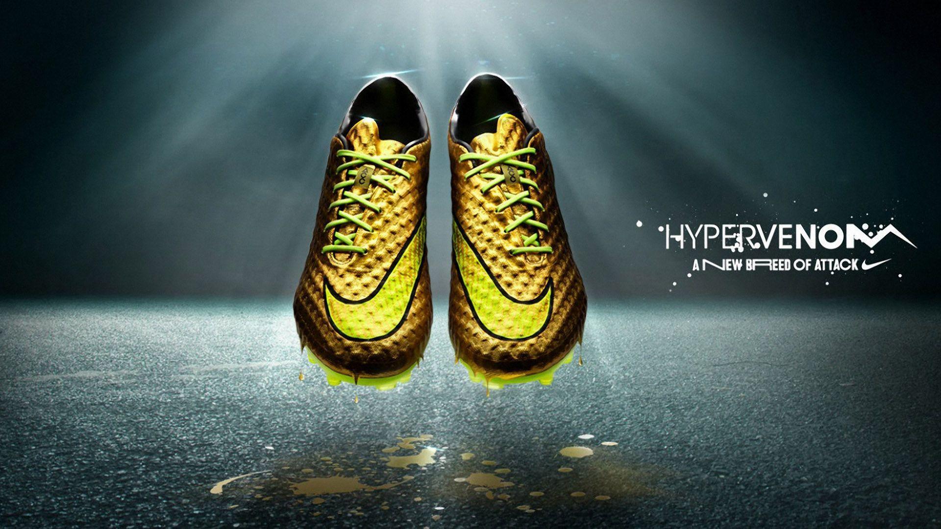 Neymar Nike Hypervenom Gold 2014 World Cup Boot Wallpaper Wide or