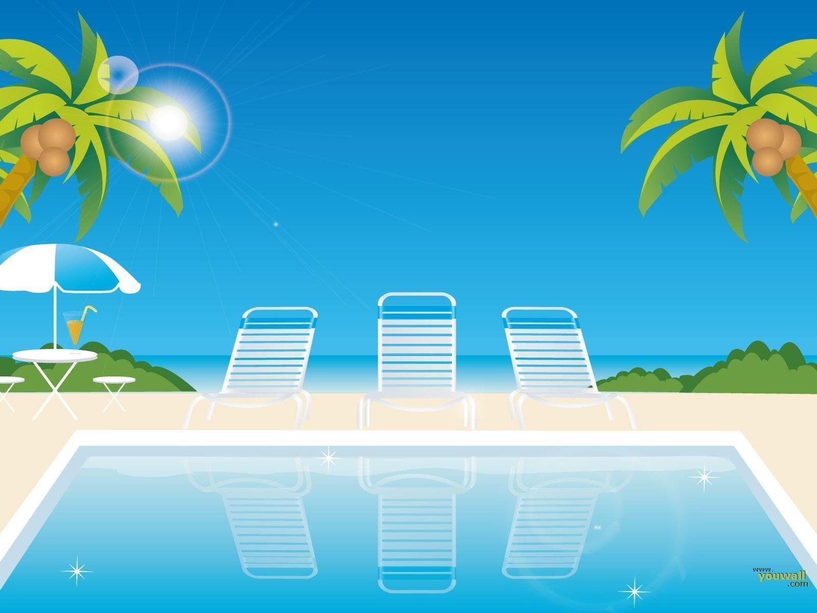 Gorgeous Beach In Summertime HD Desktop Wallpaper, Widescreen