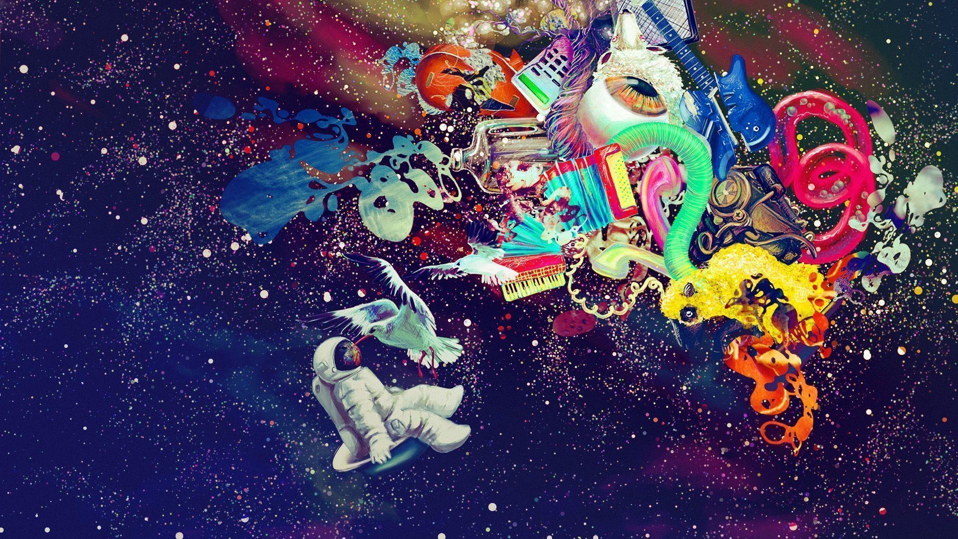 Wallpaper For > Trippy Space Background Tumblr