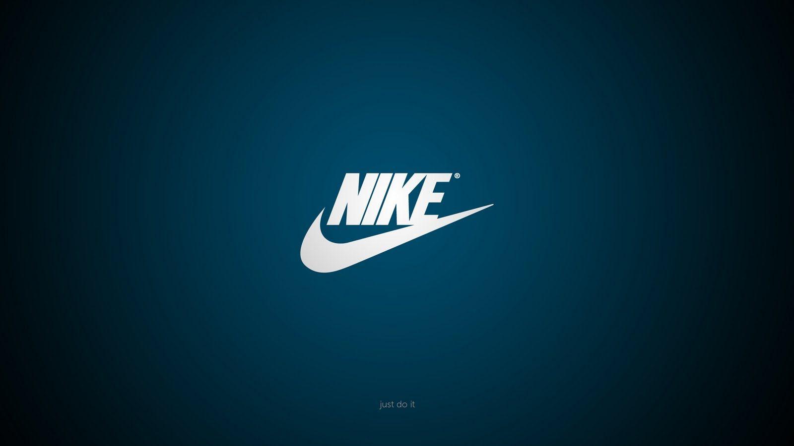 Blue Background Nike Logo Just do it HD Wallpaper
