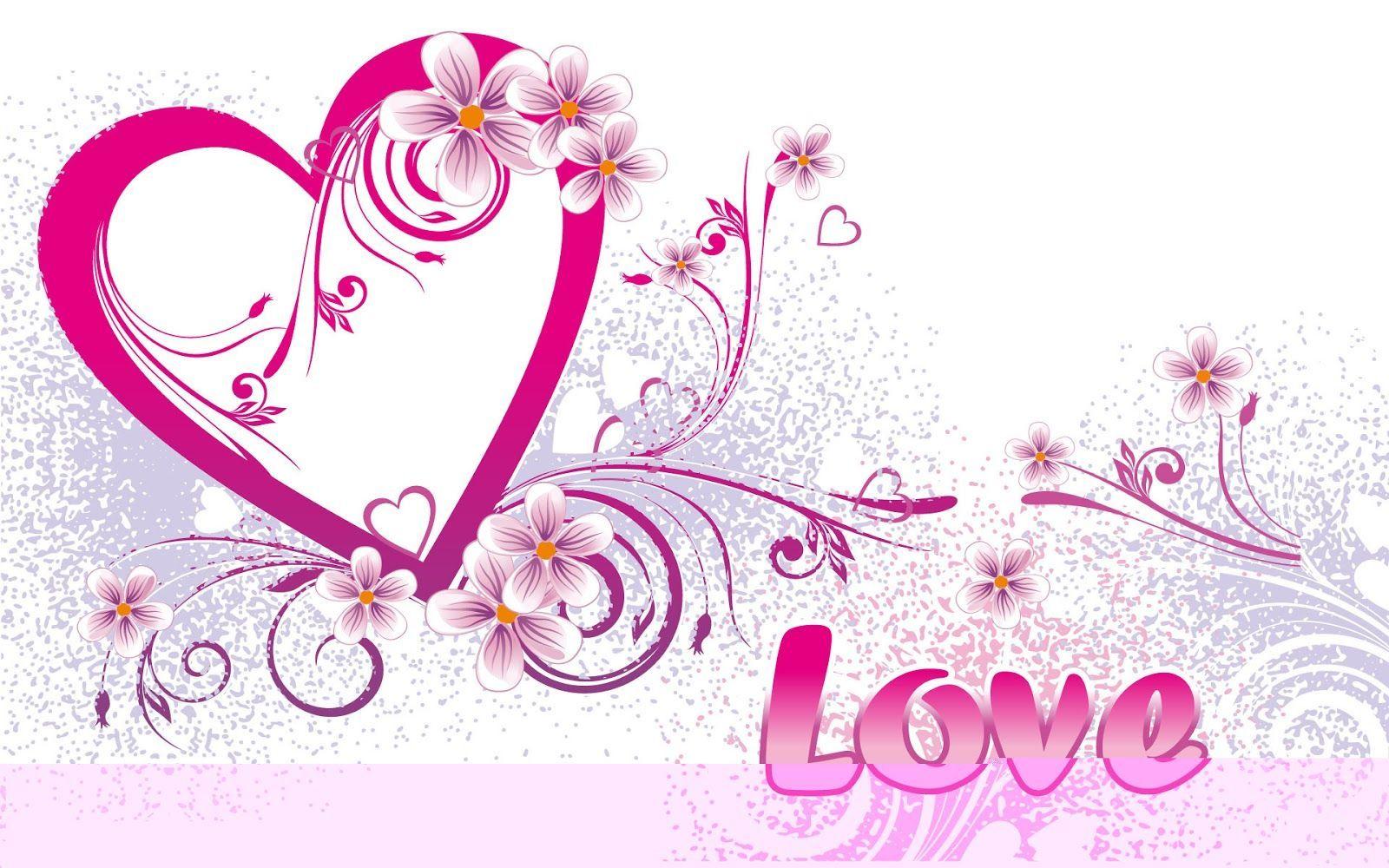 Wallpaper Background: Cute Heart and Love Wallpaper