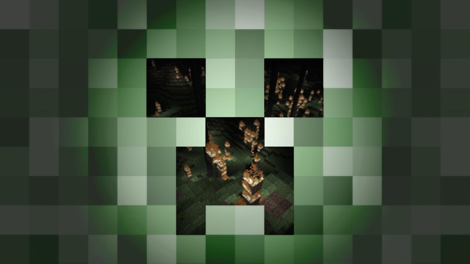 Pix For > Creeper Face Minecraft Wallpaper