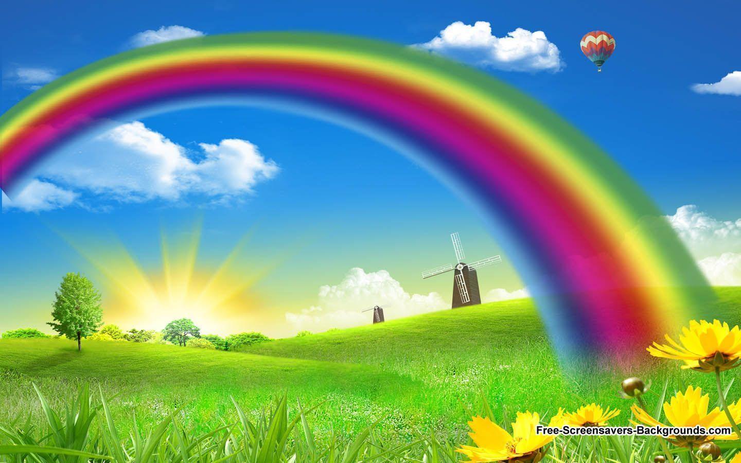 Rainbow and Background