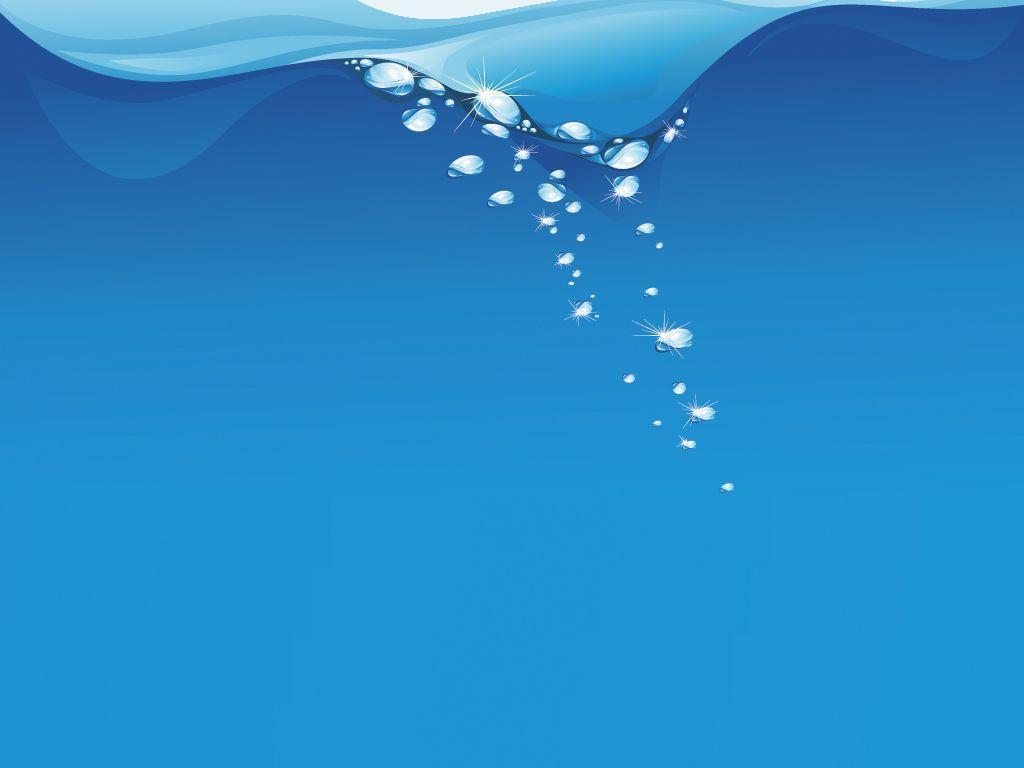 Blue water wave effects Power Point Background, Blue water wave
