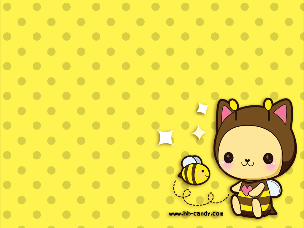 Bee And A Kitty Wallpaper By A Little Kitty