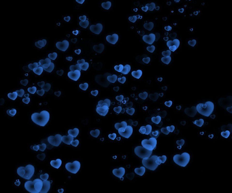 Blue Hearts abstract mobile wallpaper download