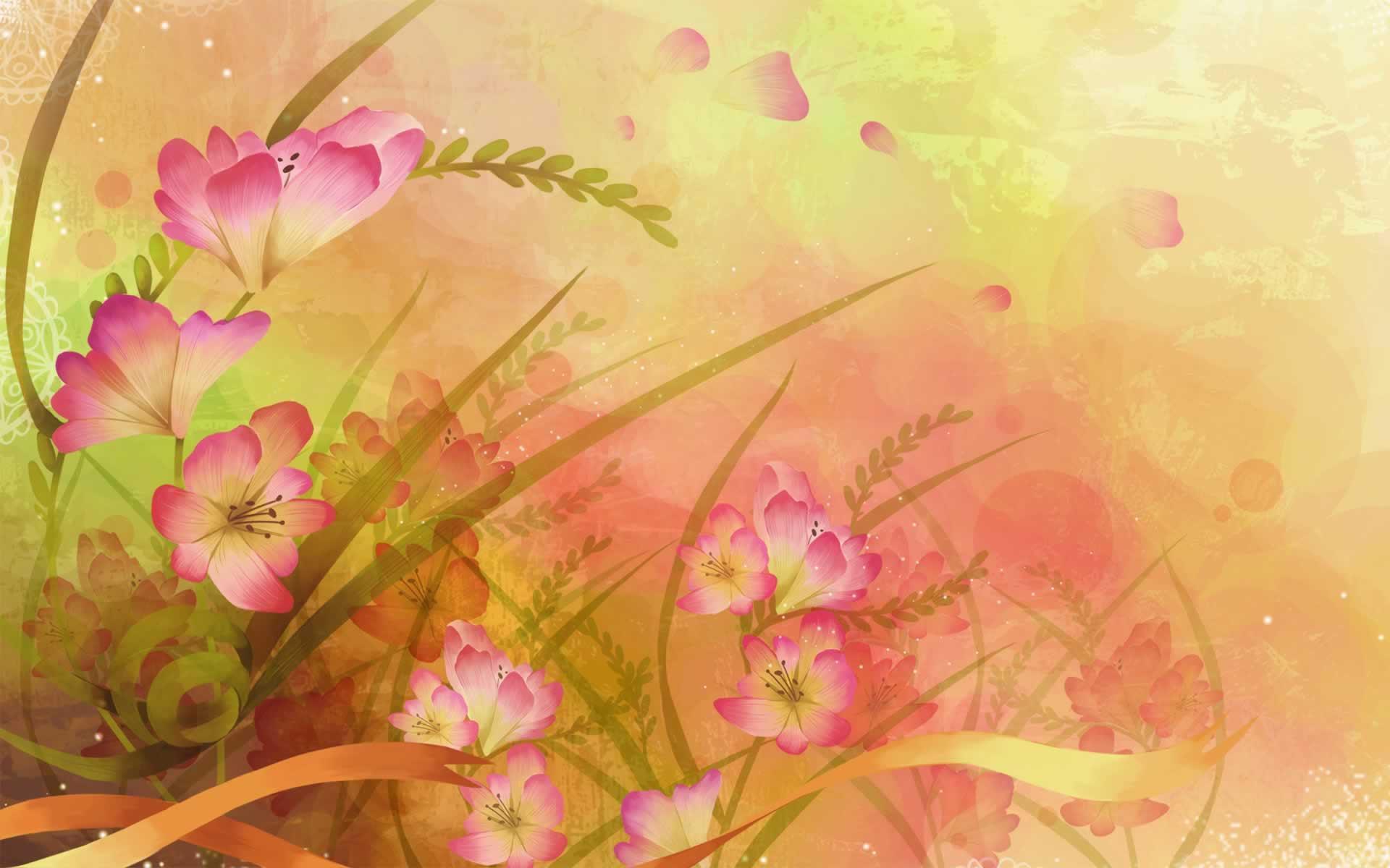 pink flower background art HD Wallpaper & Background pink flowe