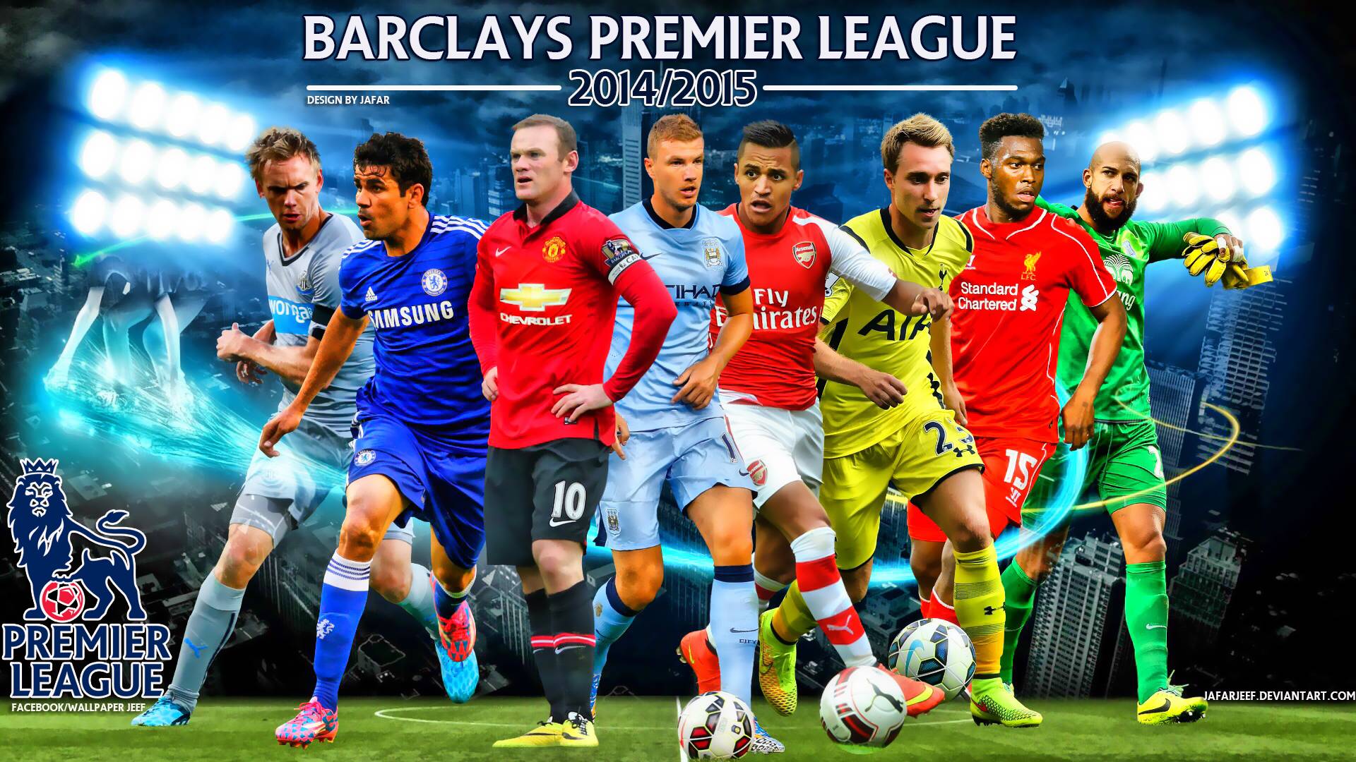 Barclays Premier League 2014 2015 Football Stars Wallpaper