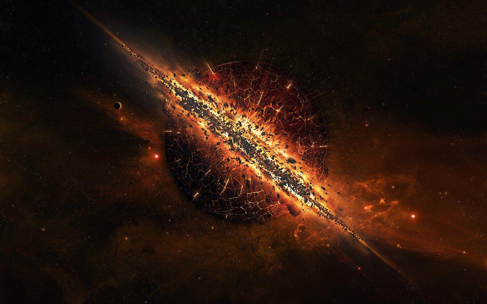 Universe and planets digital art wallpaper attheend Wallpaper