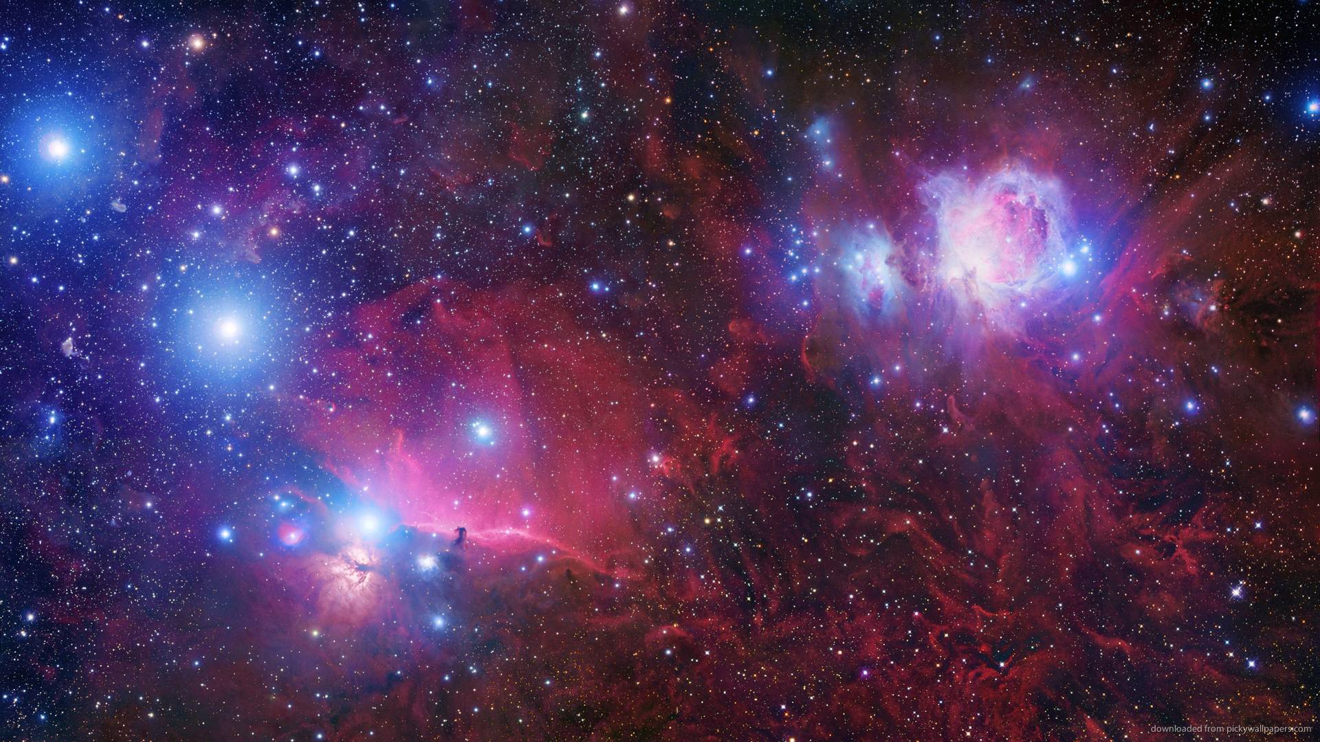 Download 1920x1080 Red Space Wallpaper