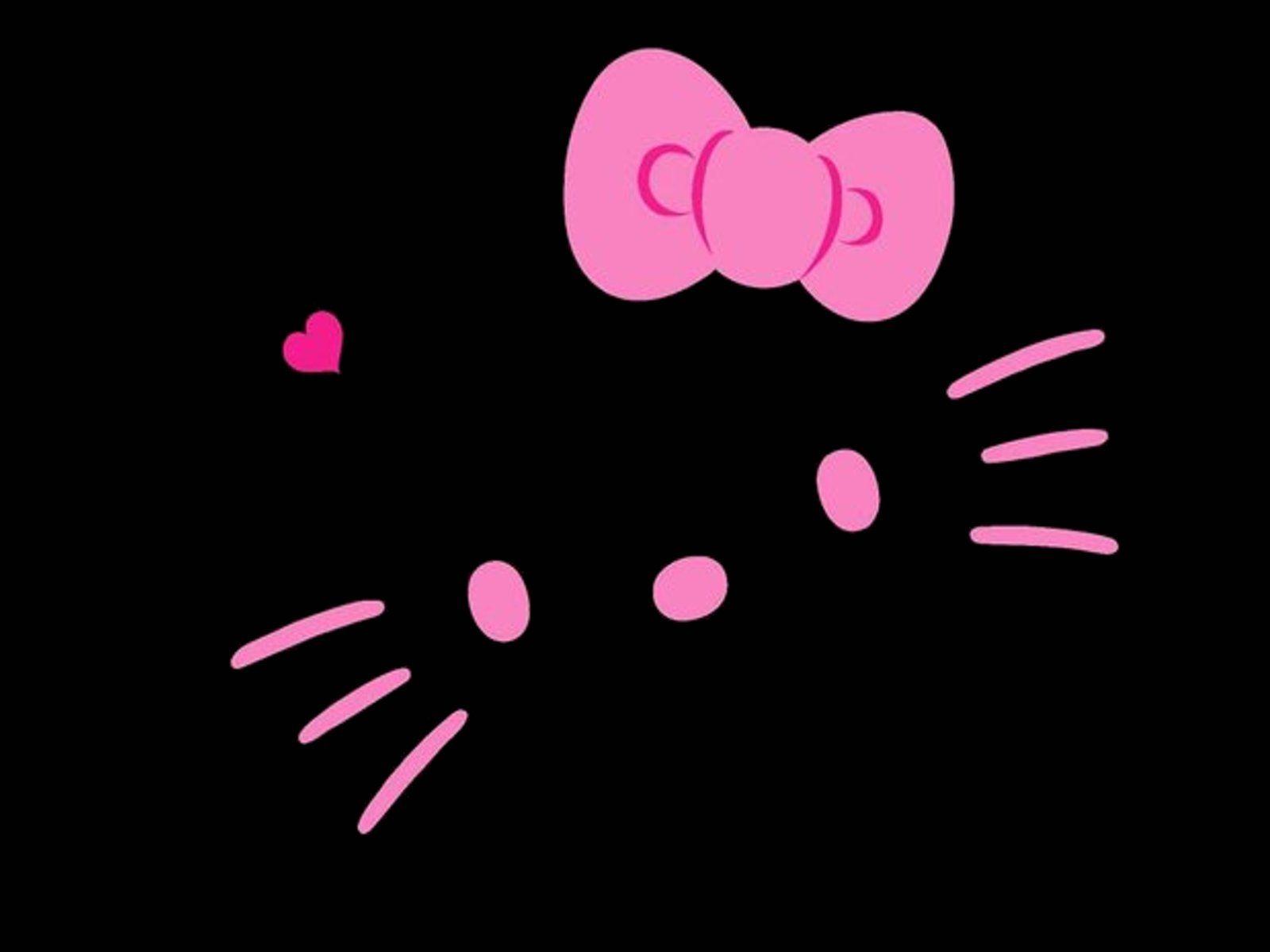 Wallpaper For > Neon Hello Kitty Background