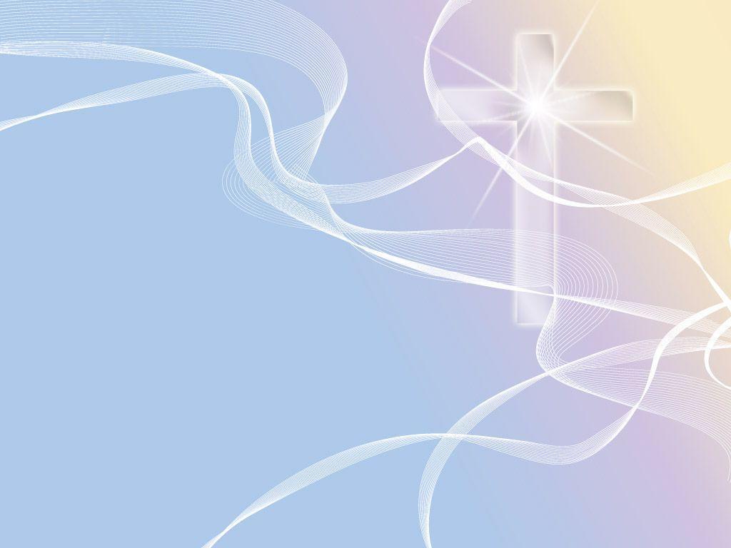 Blue Christian Cross Free PPT Background for your PowerPoint