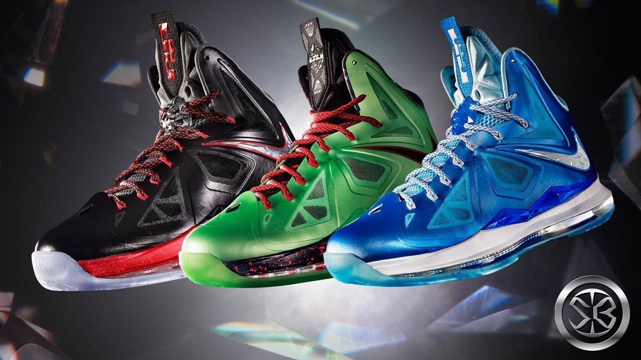 LeBron X Nike Basketball Shoe Collection Wallpaper