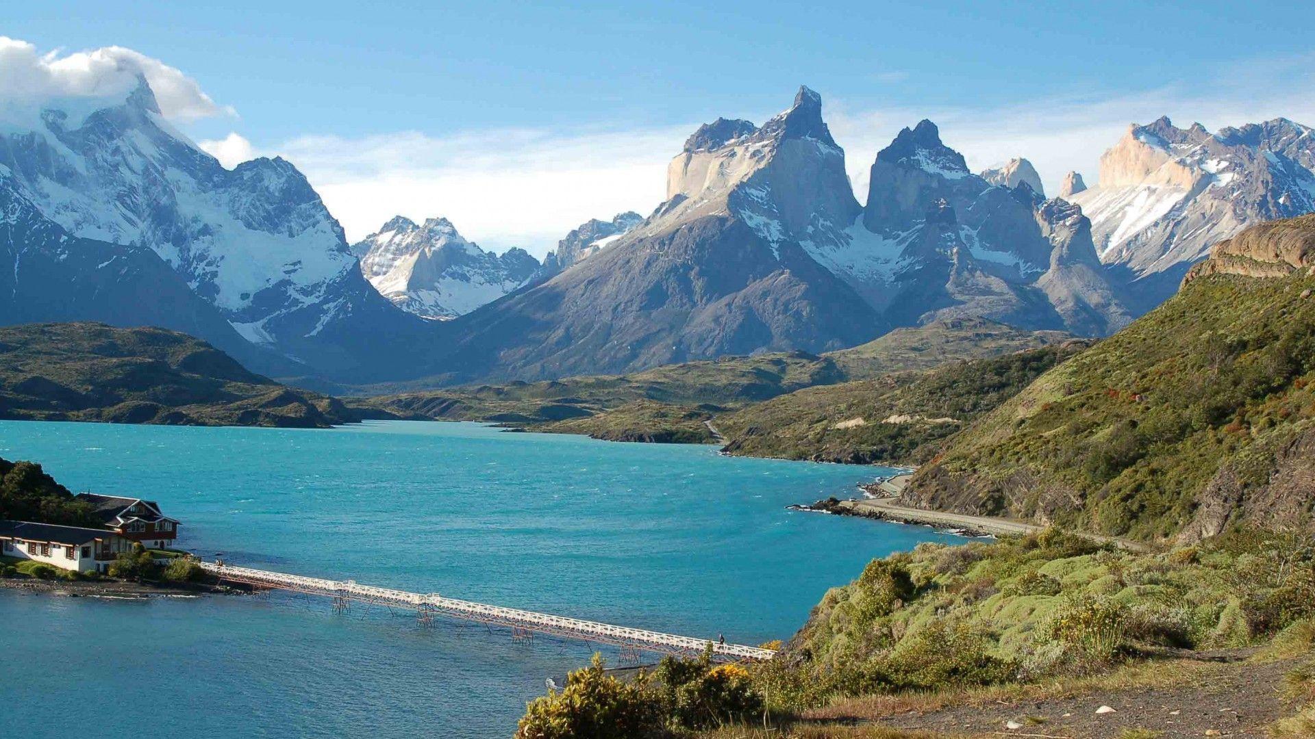 Mountain Lake Chile Background 1080x1920