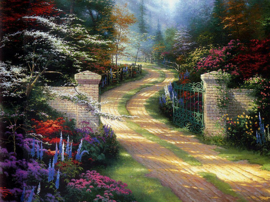 Seasons garden free desktop background wallpaper image
