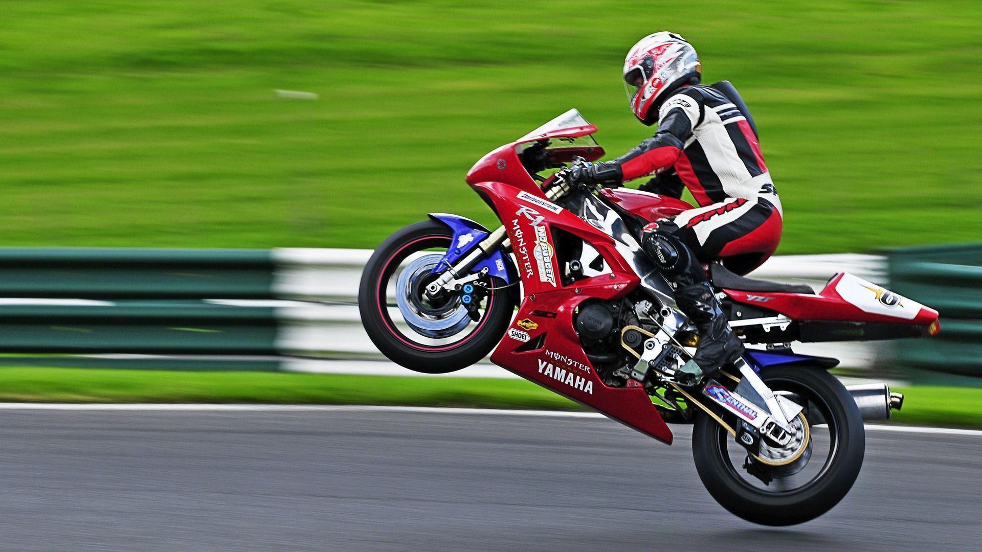 Red Yamaha Motorcycle Racing 1080p HD Wallpaper Sports. HD