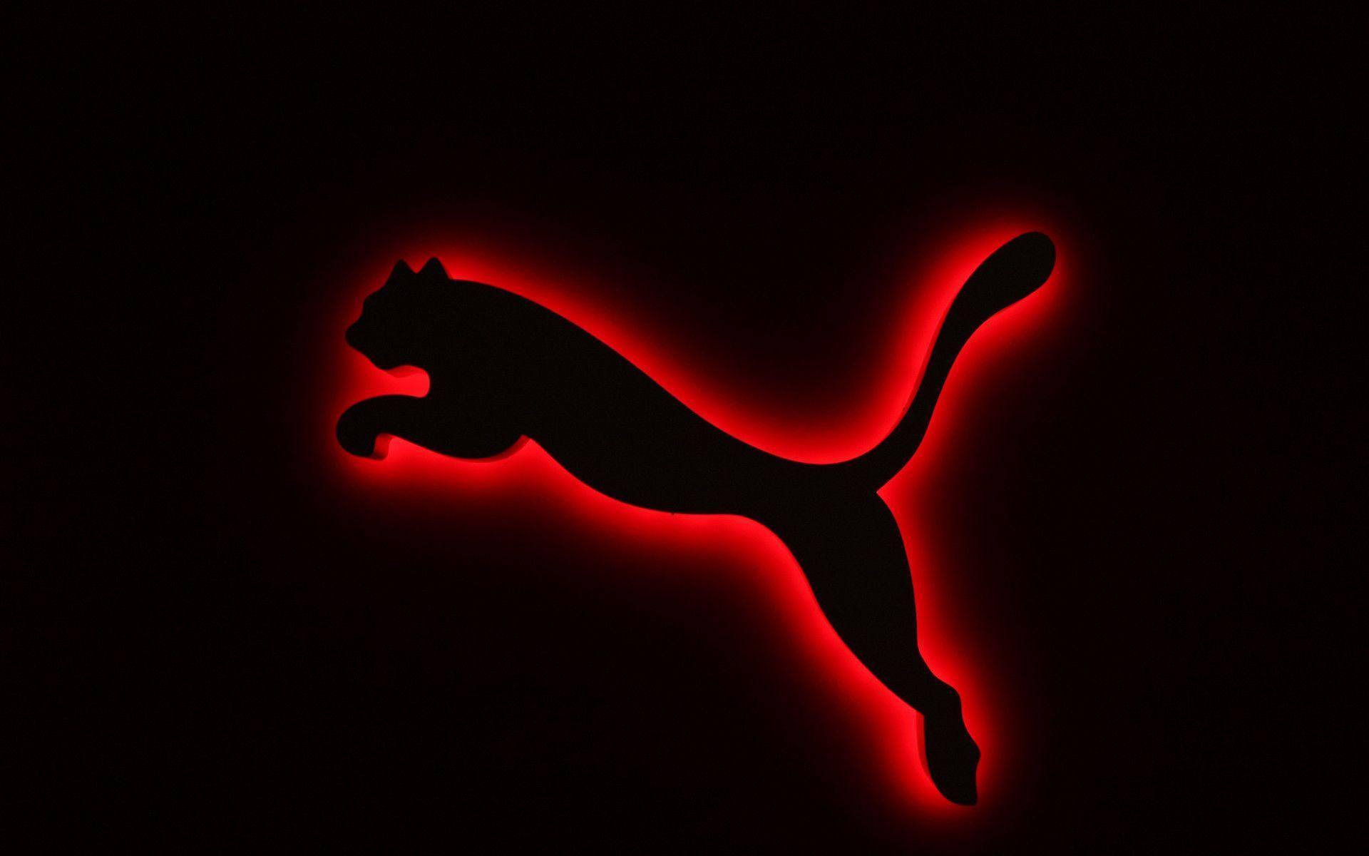 Puma Logo Black and Red Wallpaper. HD Wallpaper and Download Free